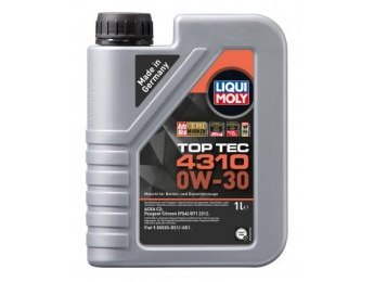 Масло моторное полусинтетическое Liqui Moly Top Tec 4310, 0W-30, 1л