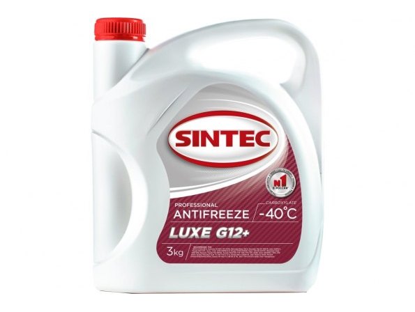 Жидкость охлаждающая SINTEC Lux G12+, красный, 3кг